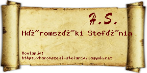 Háromszéki Stefánia névjegykártya